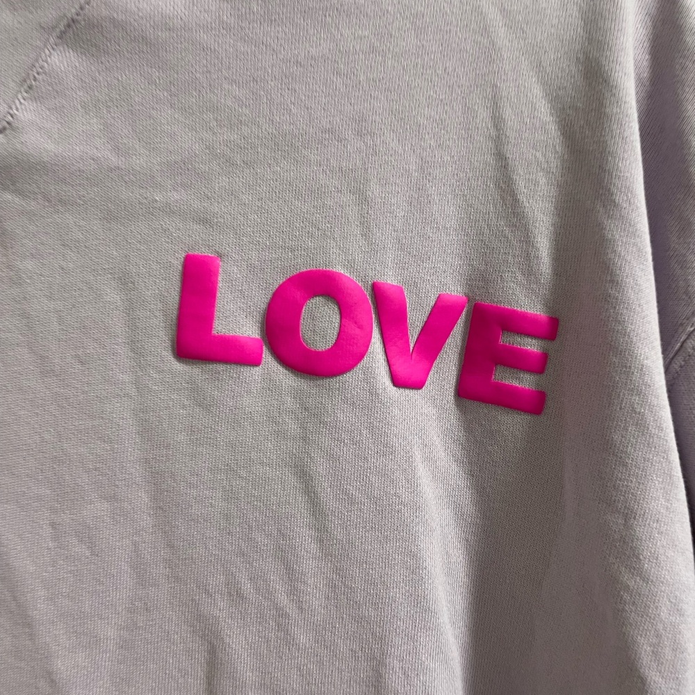 Wild fox dog loves me Lavender Cotton Sweatshirt - Picture 5 of 6